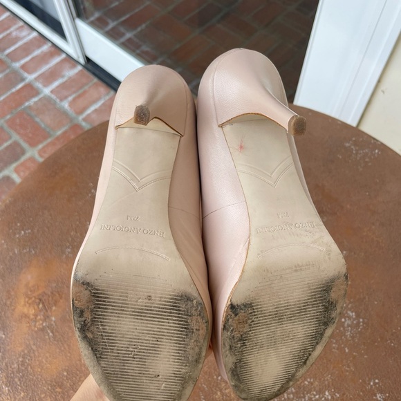 Enzo angiolini leather cream heels sz 7.5 - Picture 4 of 7
